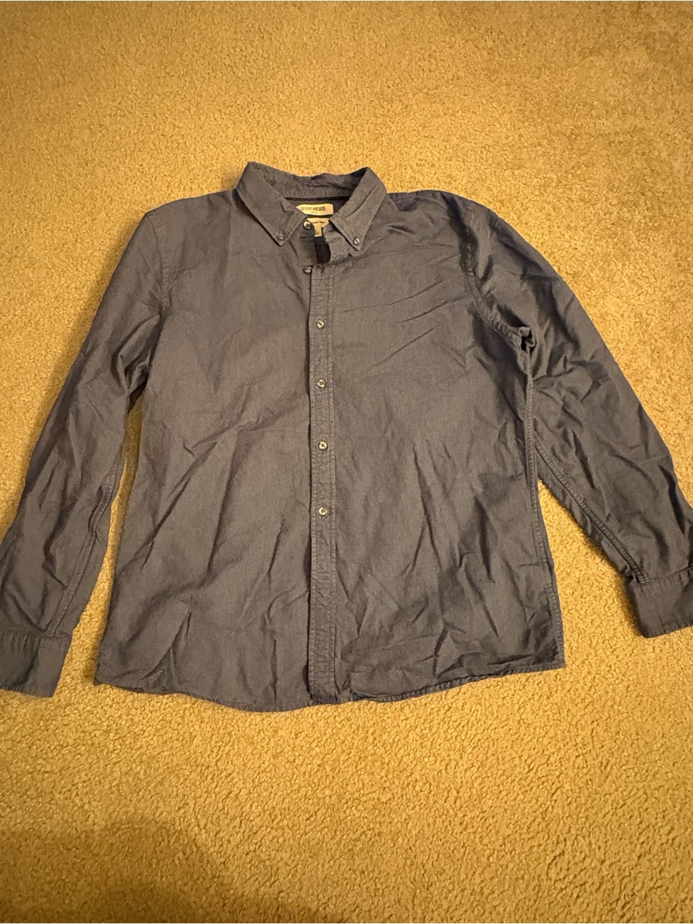 Goodthreads Men's Dark Blue Button-Down Shirt